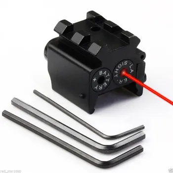 

Mini Adjustable Compact Tactical Red Dot Laser Sight Scope Fit For Pistol Gun With Rail Mount 20mm Collimator Gun Laser