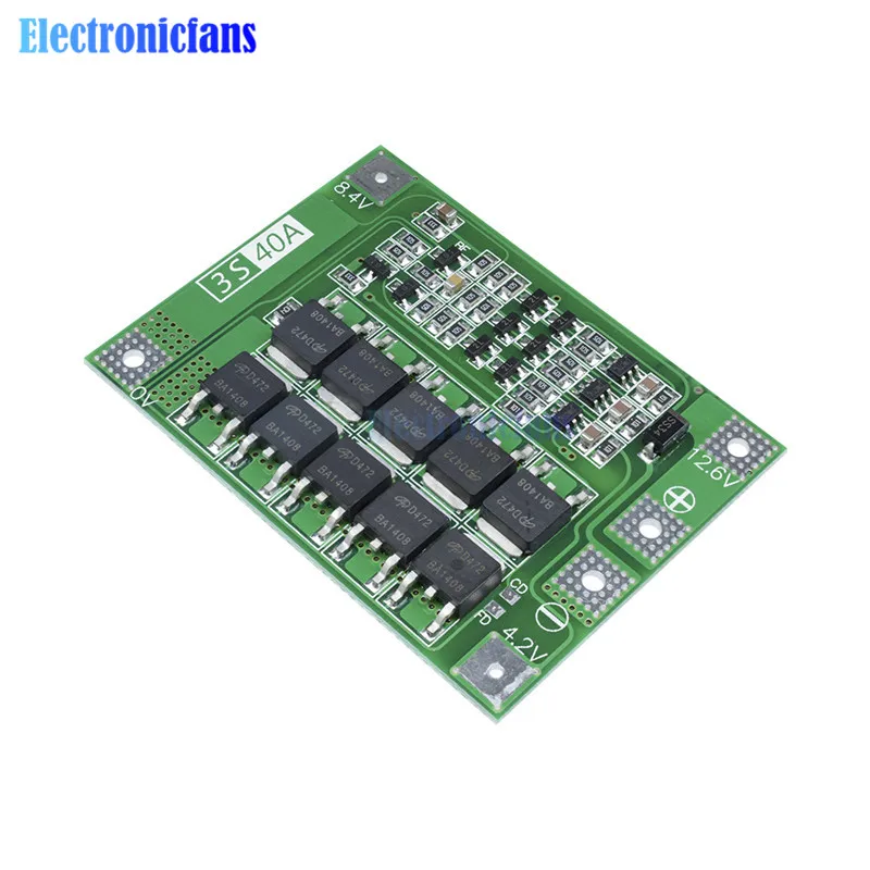 3S 40A литий-ионная батарея зарядное устройство Защитная плата PCB BMS для 40A ток сверлильный двигатель 11,1 В 12,6 в Lipo сотовый модуль Улучшенный