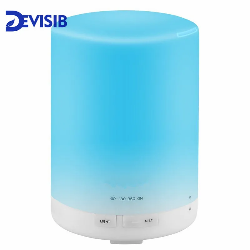 

DEVISIB USB Aromatherapy Essential Oil Diffuser Cool Mist Humidifier 7 Color LED Lights and Waterless Auto Shut-off