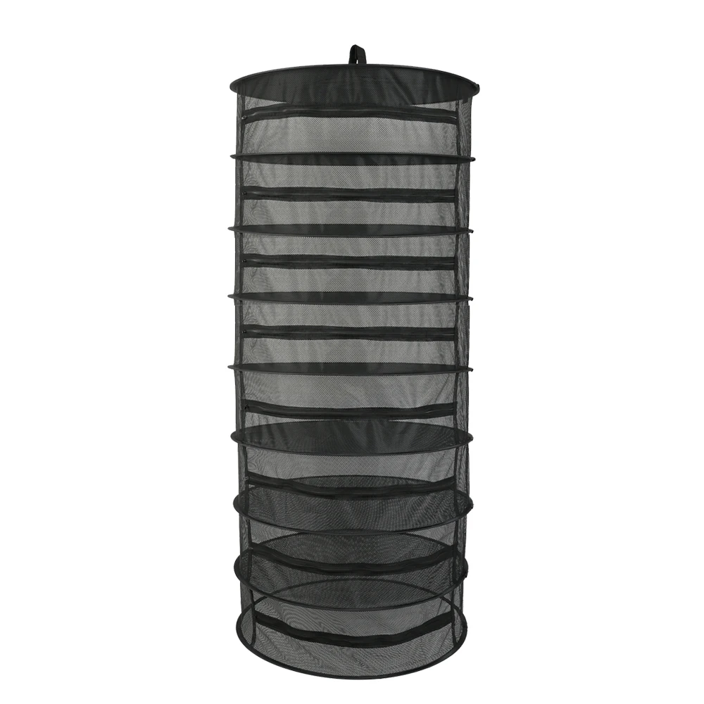 

6/8 Layers Hanging Basket Folding Dry Rack with Zipper Herb Drying Net Dryer Bag Mesh For Herbs Flowers Buds Plants Drying Net
