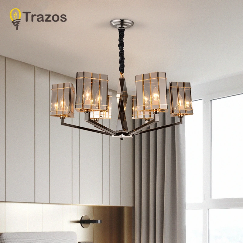 

Modern Lustre Crystal Led Chandeliers Lighting Chrome Metal Dining Room Led Pendant Chandelier Living Room Hanging Light Fixture