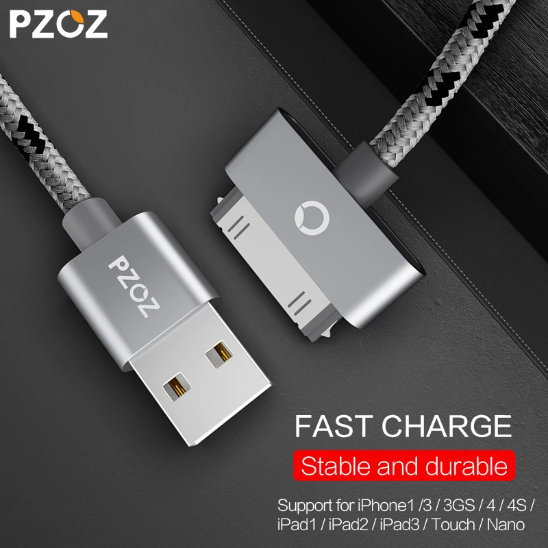 PZOZ for iphone4 cable 30 pin fast charger usb for apple iphone 4s 4 s charging cable cabe touch parts port cord 2m 4se adapter