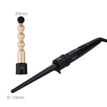 

Professional Hair Curler 2 In 1 Hair Curling Iron 9mm/19mm/25mm Tourmaline Ceramic Interchangeable Barrels Curling Wand Styler35