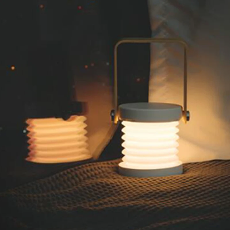 Led Night Light Foldable Touch Dimmable Reading Portable Lantern Lamp USB Rechargeable for Children Kids Gift Bedside Bedroom (9)