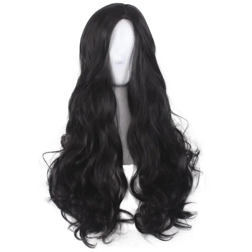 DC фильм чудо-женщина косплей реквизит парик парики черные длинные вьющиеся волосы