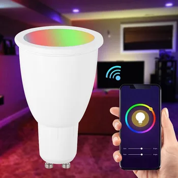 

Smart Wifi Light Cup Multi-function Dimmable Color Smart Light Cup Compatible with Alexa Google Light Cup E27 GU10 GU5 3 E14
