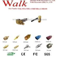 SMA Мужской правый угол для SMB Мужской правый угол с LMR100 кабель, SMB SMA Мужской кабель, smb ВЧ-кабель