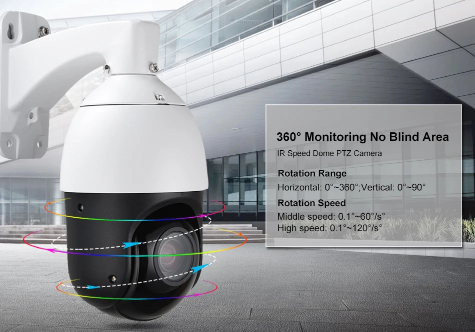 Mini Velocidade Dome Câmera Ptz 30x Zoom Poe 2mp 1080 p ip 5 Megapixels P2p Vista Ir100m H.265 Onvif Sony335 Starlight Áudio 5mp 3 Câmeras de vigilância