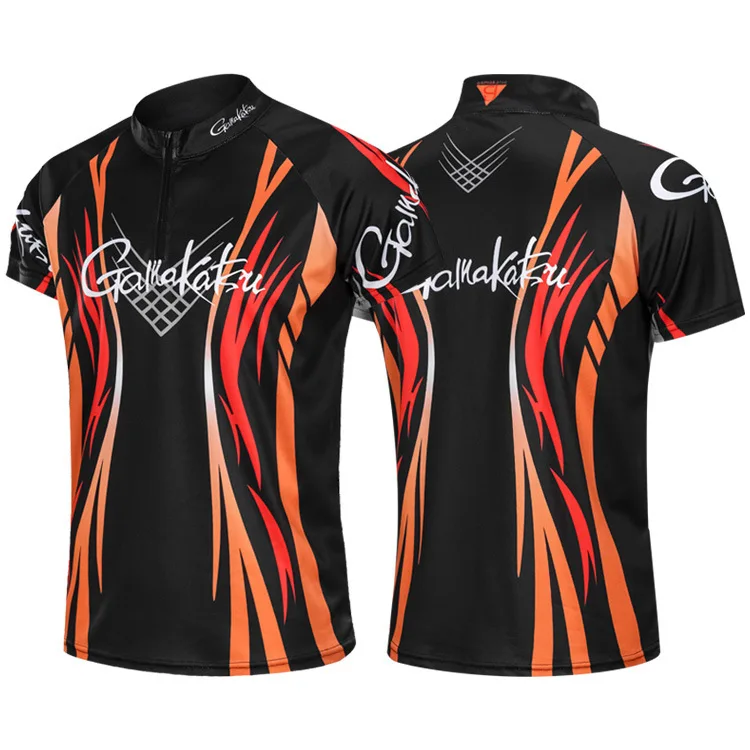 

Gamakatsu Men Fishing Clothing Moisture Wicking Breathable Short Sleeve Fishing T Shirt Sports Cycling Fishing Clothes