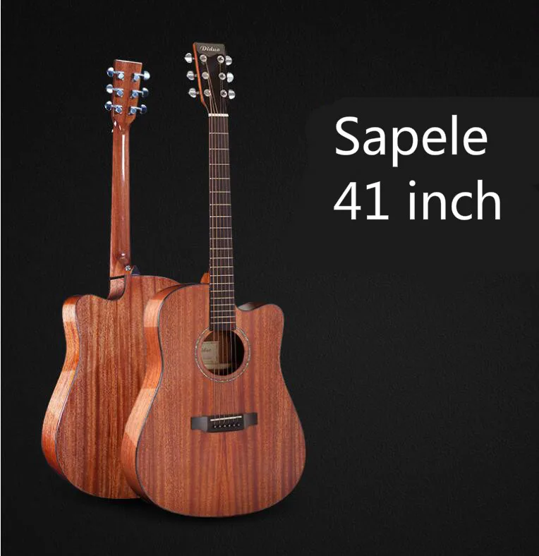 

Veneer acoustic guitar 41 inch full mahogany folk songs mid-range light wooden guitar wholesale free shipping