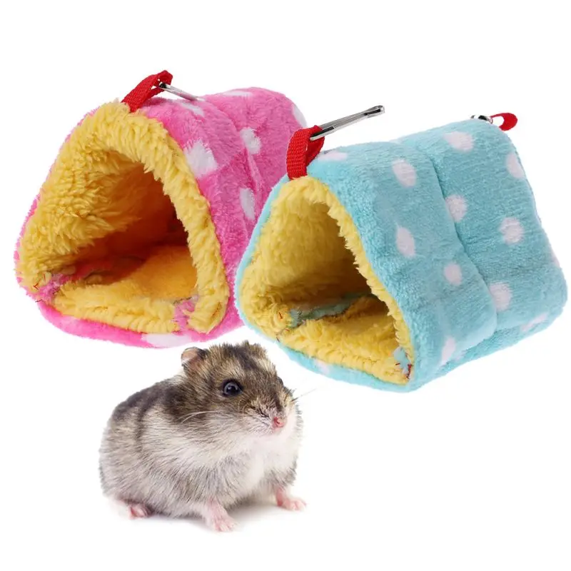 Cute Plush Hamster Bed Rat Mouse Hanging Cage Accessories Sleeping Bed