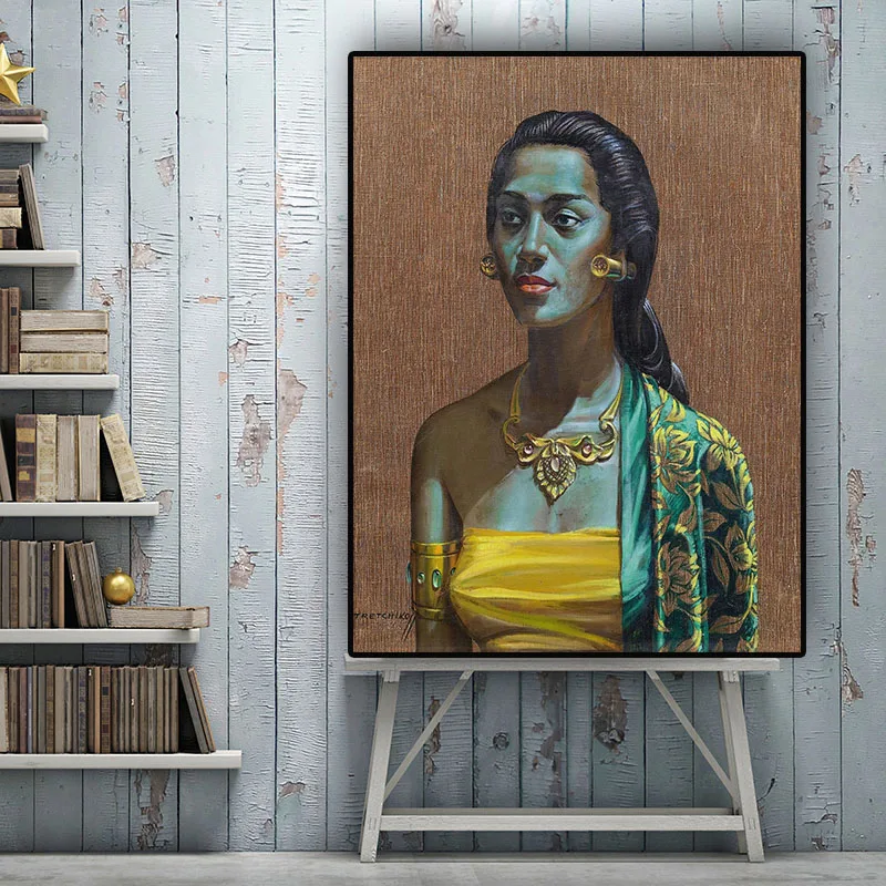Портрет девушки Tretchikoff Vintga Balinese картина маслом на холсте постеры и принты