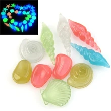 10 шт. разноцветные камушки Декор для аквариума светящиеся камни Светящиеся в темноте садовый декор дорога открытый Аквариум Украшение