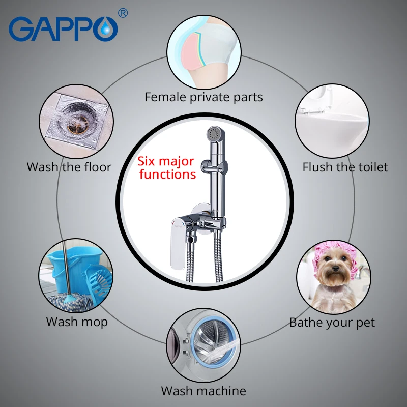 GAPPO Bidet Faucet Brass Toilet shower muslim shower mixer Tap bathroom muslim tap mixers bidet toilet spray shattaf