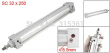 Free Shipping Single Screwed Piston Rod 32 x 250 Dual Action Pneumatic Cylinder SC32 250