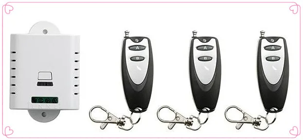 

AC85V 110V 120V 220V 250V 1CH Remote Control Garage Door RF Wireless Remote Control Switch System 3X Transmitter + 1 X Receiver