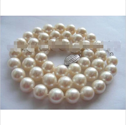 

Free shipping >>>>>>Natural 10mm Perfect Round White Pearl Necklace 925SC!