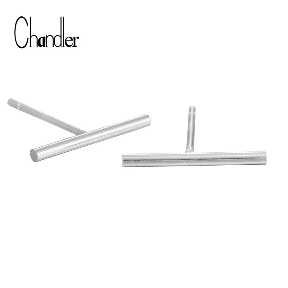 Женские серьги гвоздики Chandler Slim Square Bar T геометрический Шарм хирургический