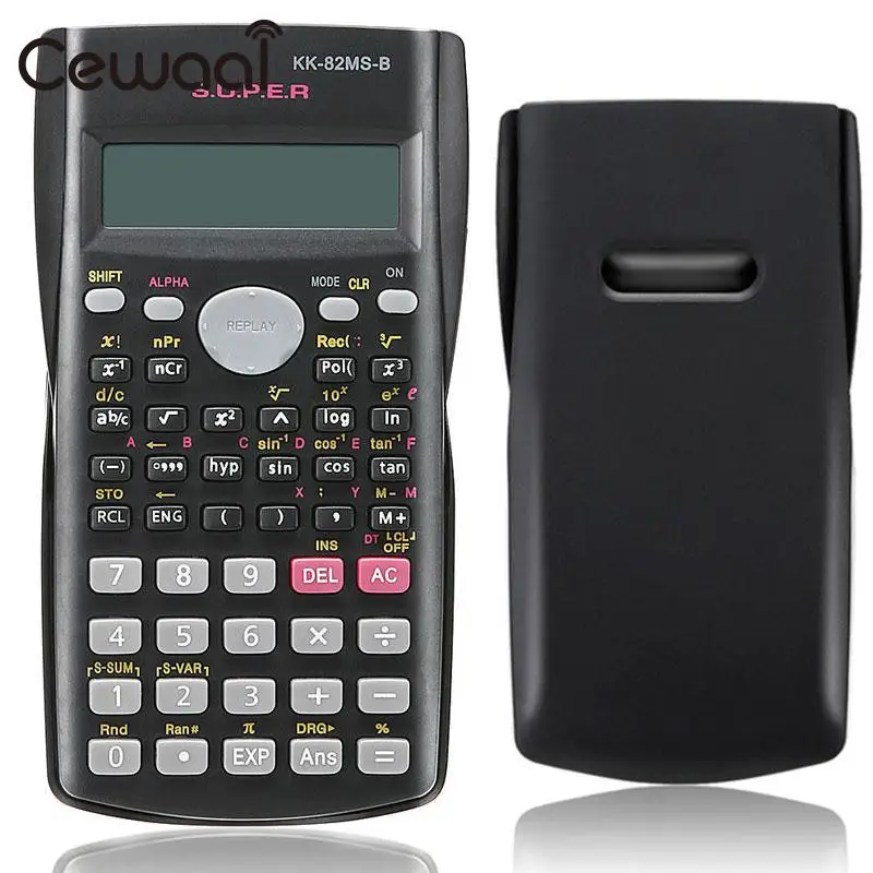 Cewaal 82MS-A المحمولة المحمولة متعددة الوظائف 2 خط العرض الرقمية lcd الإلكترونية مكتب الحاسبة العلمية cientifica