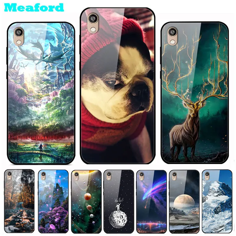 

5.71" For Huawei Honor 8S Case On Honor 8S Tempered Glass Cover Anime Phone Case For Huawei Honor 8S 8 S KSE-LX9 Honor8S Bumper