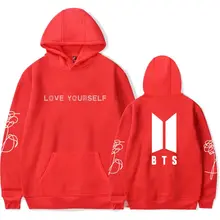 LUCKYFRIDAYF Harajuku BTS Kpop Love Yourself felpe roupas Sweatshirt Bangtan Boys Hoodies Women Clothing oversized hoodie 4xl