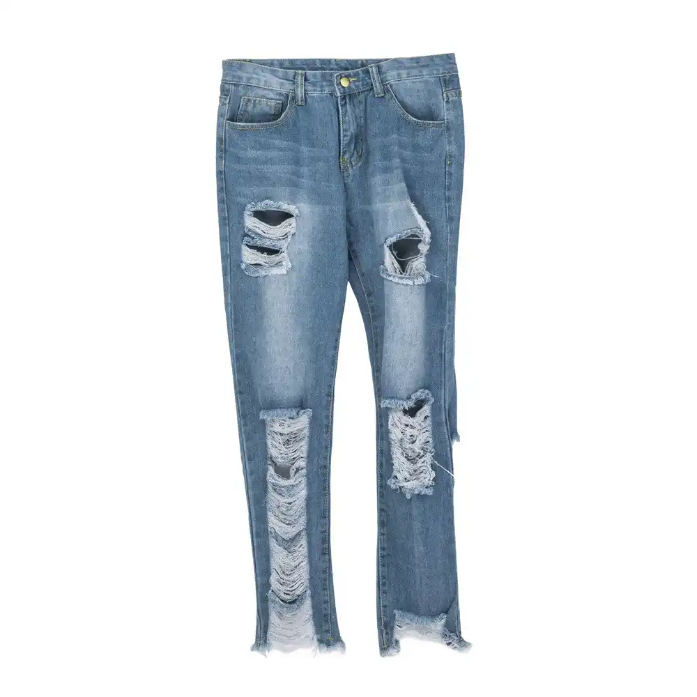 CHAMSGEND, moda 2018, pantalones vaqueros ajustados de cintura alta para mujer, pantalones elásticos ajustados, pantalones de longitud de pantorrilla, pantalones sólidos para mujer, Se10| | - AliExpress