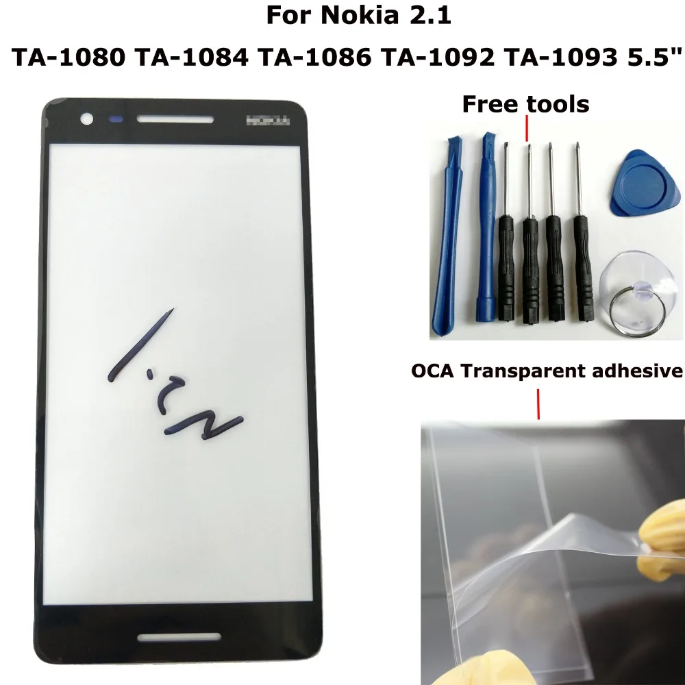 Shyueda 100% Новинка + OCA 5 &quotдля Nokia 2 1 TA-1080 TA-1084 TA-1086 TA-1092 TA-1093 TA-внешнее Переднее стекло
