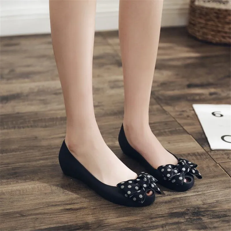 

2019 summer shoes high quality jelly sandalias sandals women flat summer beach sandals for ladies polka dot shoes