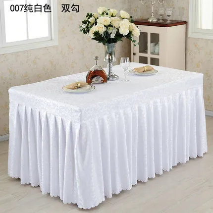 Jacquard Polyester Banquet Conference Event Table Skirting Cover, Accepted