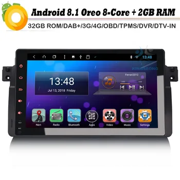 

Octa core 9" Android 8.0 Autoradio DAB+ Car Stereo GPS Sat Nav Car Multimedia Player for BMW E46 M3 Rover 75 MG ZT WiFi 4G DVR