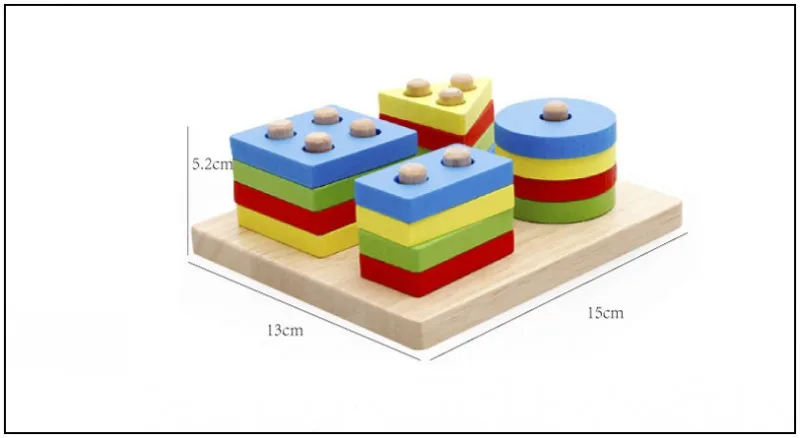 15 см деревянная Геометрическая Игрушка Дети Математическая головоломка Монтессори дошкольного обучения обучающая игра Детские игрушки для детей