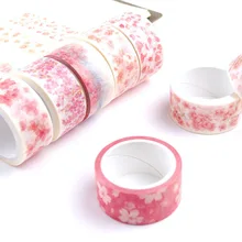 NOVERTY Kawaii Sakura flower Washi tape Adhesive Masking tape DIY decorative stickers Stationery school office supplies 02518