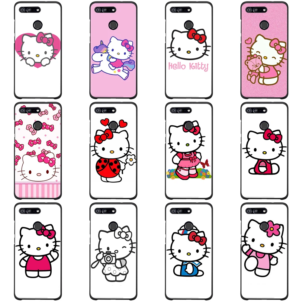 

UV Printed TPU for Honor 8x Case Silicone Back Phone Cover for Nova 3i Nova 3 Case Honor 10 Lite 7a Kitty Phone Back Cover