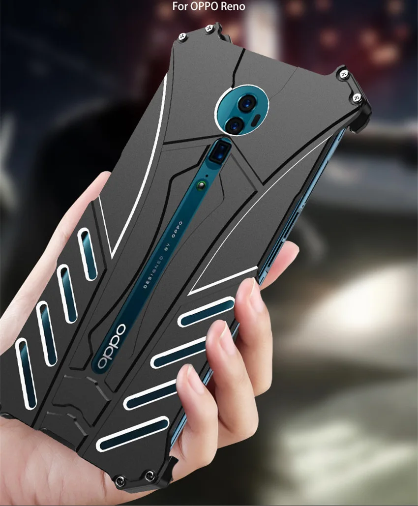 For OPPO Reno Case R-JUST Batman Luxury Aluminium Metal Case For OPPO Reno Phone Cover Coque  (5)