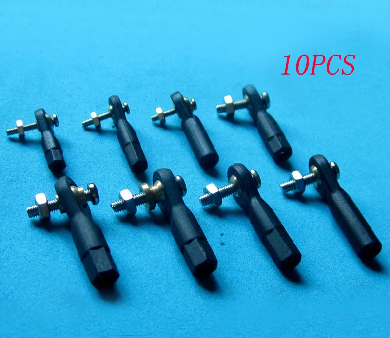 

10PCS Tail Push Rod M2 M3 Ball Head Holder Tie Rod End Ball Joint Link Servo Turnbuckle Connect for RC Aircraft Buggy Boat Parts