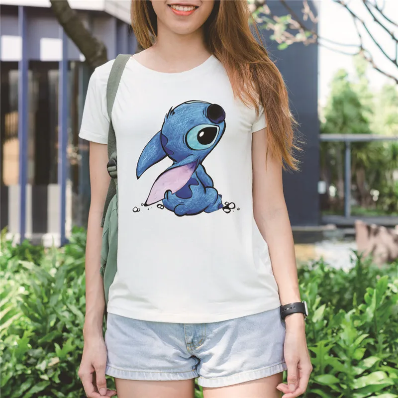 Модная женская футболка с героями мультфильмов повседневная хлопковая Футболка
