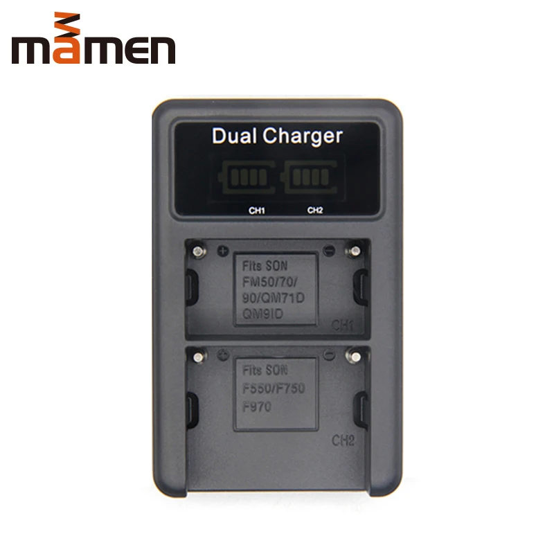 

Mamen NP F550 LCD USB Dual Charger Digital NP-F550 7.4V 2400mAh Camera Li-Battery For Sony RV100 RV200 CCD SC5 SC5/E SC55 SC55E