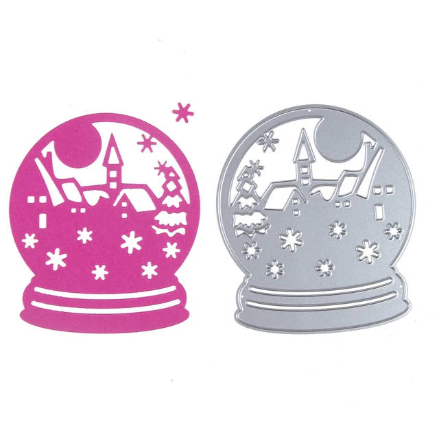 Christmas winter snow globe scene Dies cutting decorative Scrapbooking