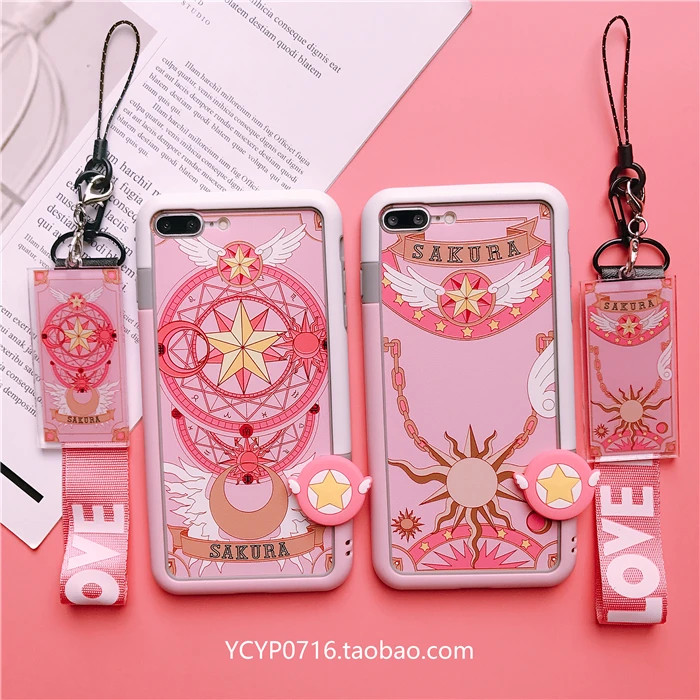 

For iphone XS Max Cute Sailor Moon Tempered Glass flim for iPhone X XS XR 678plus Minnie Monsters Cover+ bumper+straps