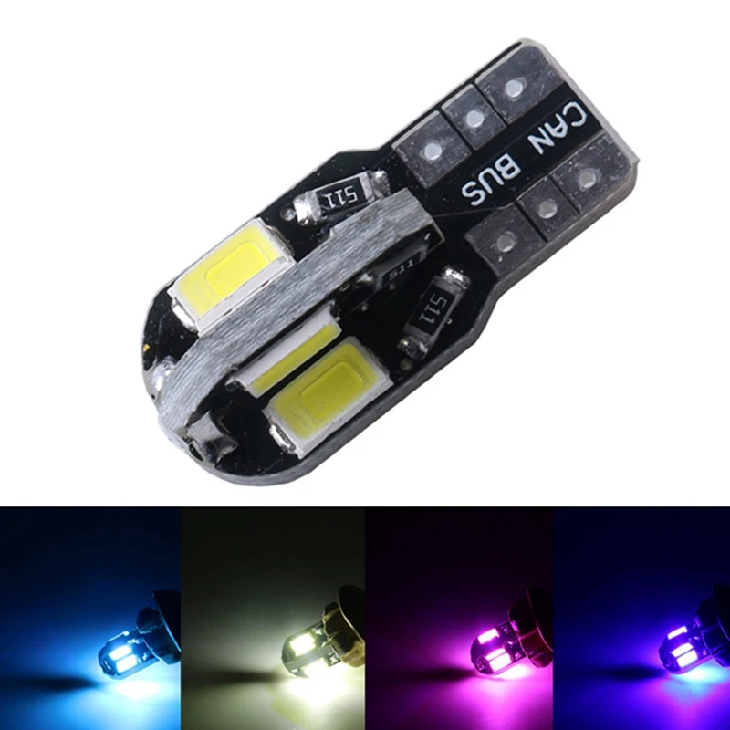 

1Pc W5W T10 8SMD 5630 5730 LED Car Light Auto Wedge Lamp Clearance Lights 12V