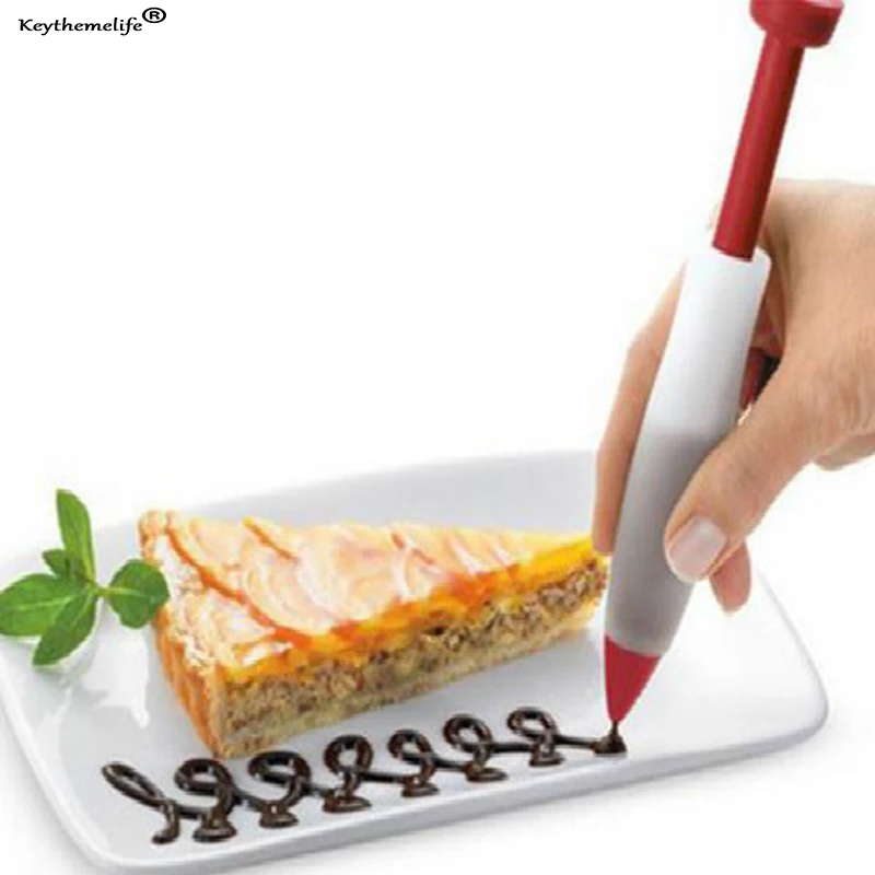 

1PC Silicone Cake Cookie Pastry Icing Decorating Syringe Cream Chocolate Plate Pen Cake Baking Tools