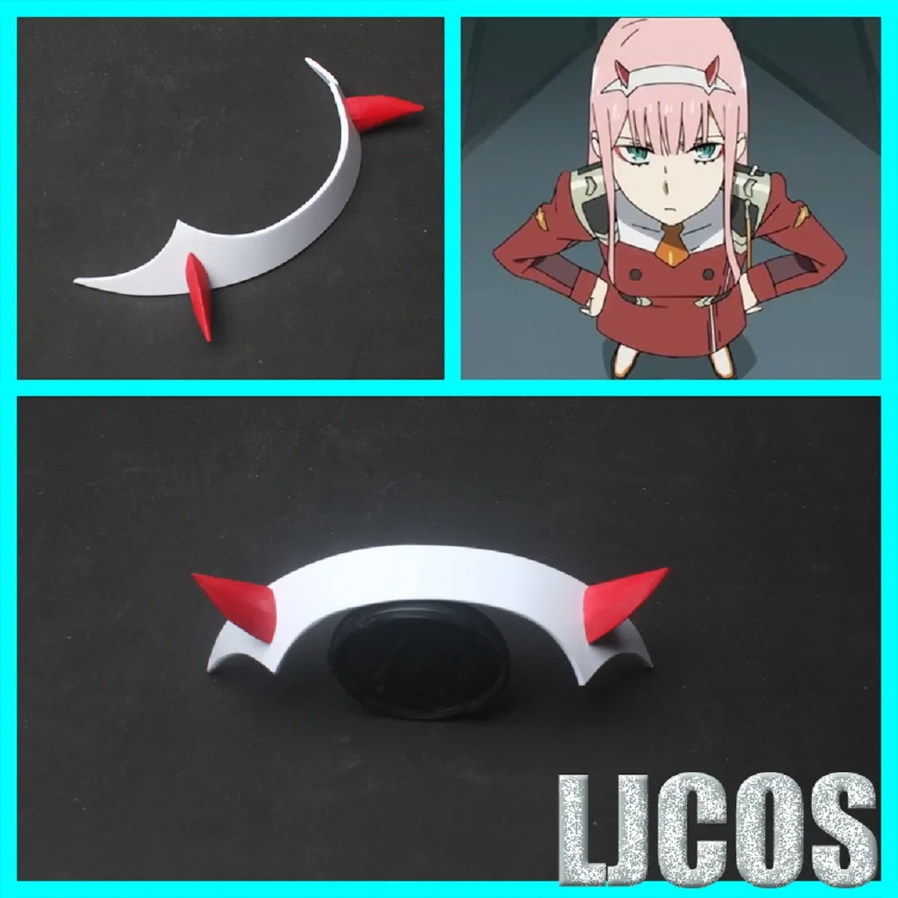 DARLING in the FRANXX Zero Two Косплей украшение на голову ПВХ Рог Повязка На Голову