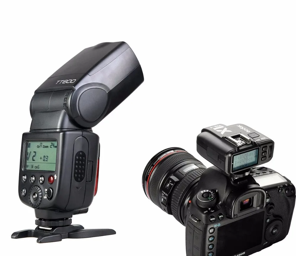 Godox TT600 беспроводная камера 2,4G Вспышка Speedlite+ X1T-C/N/F передатчик беспроводной триггер вспышки для Canon Nikon Fujifilm Olympus