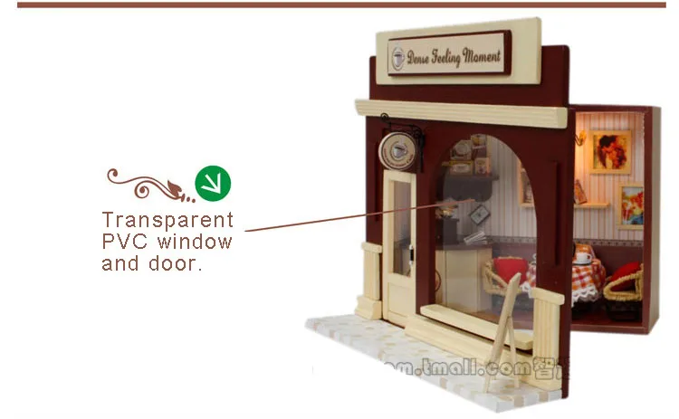 DIY Деревянные Miniatura Кукольный дом комната коробка ручной работы 3D миниатюрный кукольный домик деревянные игрушки подарки для девочек-Европейский Магазин dence feeling moment