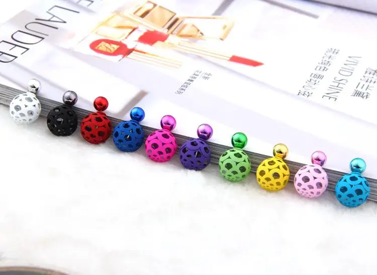 Pearl Stud Earrings for Women New Design Elegant Fashion Jewelry 1 Color Double Side Pierced Crystal Earings. Pearl Stud Earrings for Women New Design Elegant Fashion Jewelry 1 Color Double Side Pierced Crystal Earings.