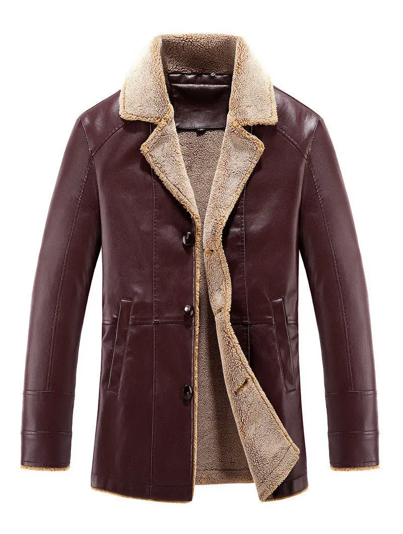 BOLUBAO зимняя мужская кожаная куртка, мужская приталенная модная теплая хлопковая куртка, модная мужская куртка из искусственной кожи - Цвет: Wins Res