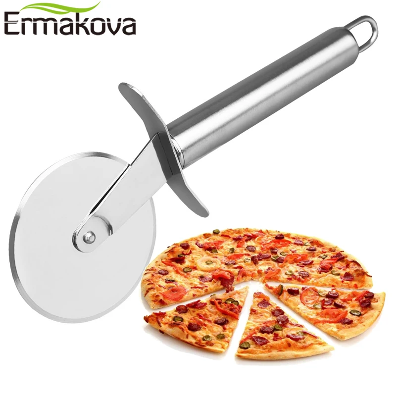 ERMAKOVA Pizza Cutter Stainless Steel Pizza Knife Cake Bread Pies Round Knife Cutter Pizza Tool Pizza Wheels Cooking Tool ERMAKOVA Pizza Cutter Stainless Steel Pizza Knife Cake Bread Pies Round Knife Cutter Pizza Tool Pizza Wheels Cooking Tool