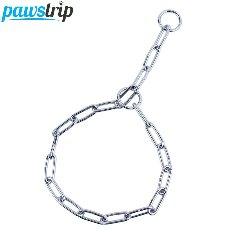 3 Size Carbon Steel Dog Collar Chain Adjustable Training font b Pet b font Pinch Dog