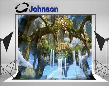 

Medieval Environment Landscape Ancient Ruin City Sky background Vinyl cloth High quality Computer print wall backdrop