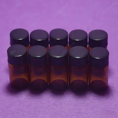 3ML Amber Reagent Bottle,Sample,Penicillin Vials,With PP Screw Lid,10PCS/LOT